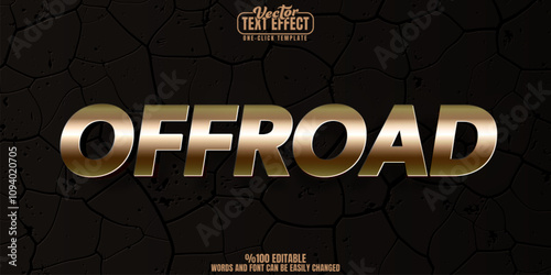 Offroad editable text effect, customizable adventure and mud 3d font style