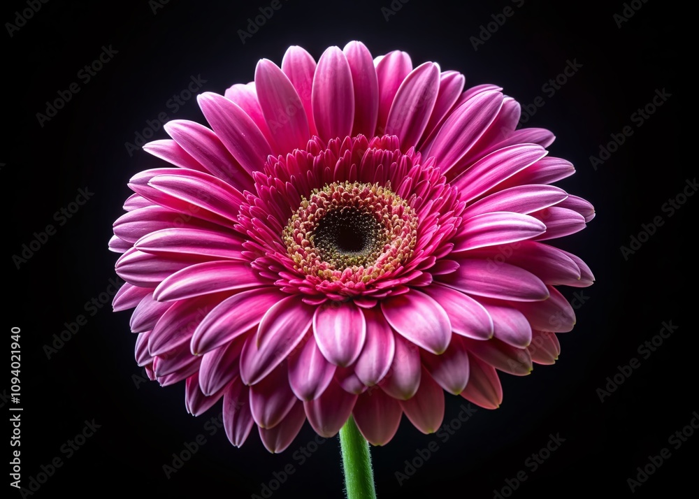 Stunning Drone Photography of a Vibrant Pink Gerbera Flower Against a Dark Background for Floral Enthusiasts and Nature Lovers Stunning Drone Photography of a Vibrant Pink Gerbera Flower Against a Dark Background for Floral Enthusiasts and Nature Lovers