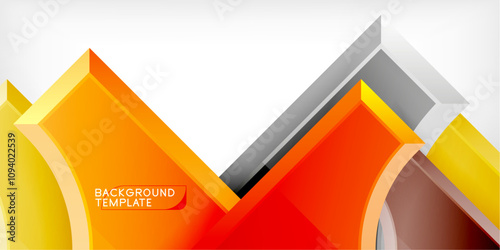 Square, arrow shapes with round elements Vector Illustration For Wallpaper, Banner, Background, Card, Book Illustration, landing page