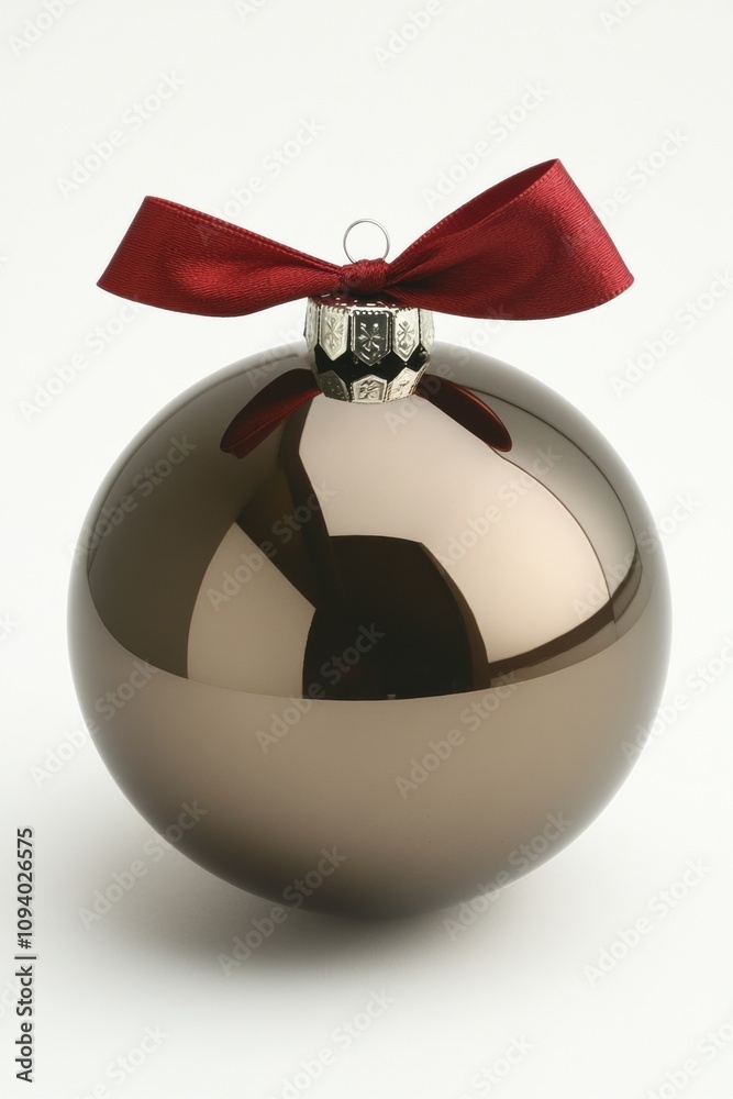 Elegant Brown Christmas Ornament with Red Bow, Perfect for Holiday Decor, Festive Celebrations, and Seasonal Decorations for Stylish Interiors Elegant Brown Christmas Ornament with Red Bow, Perfect for Holiday Decor, Festive Celebrations, and Seasonal Decorations for Stylish Interiors