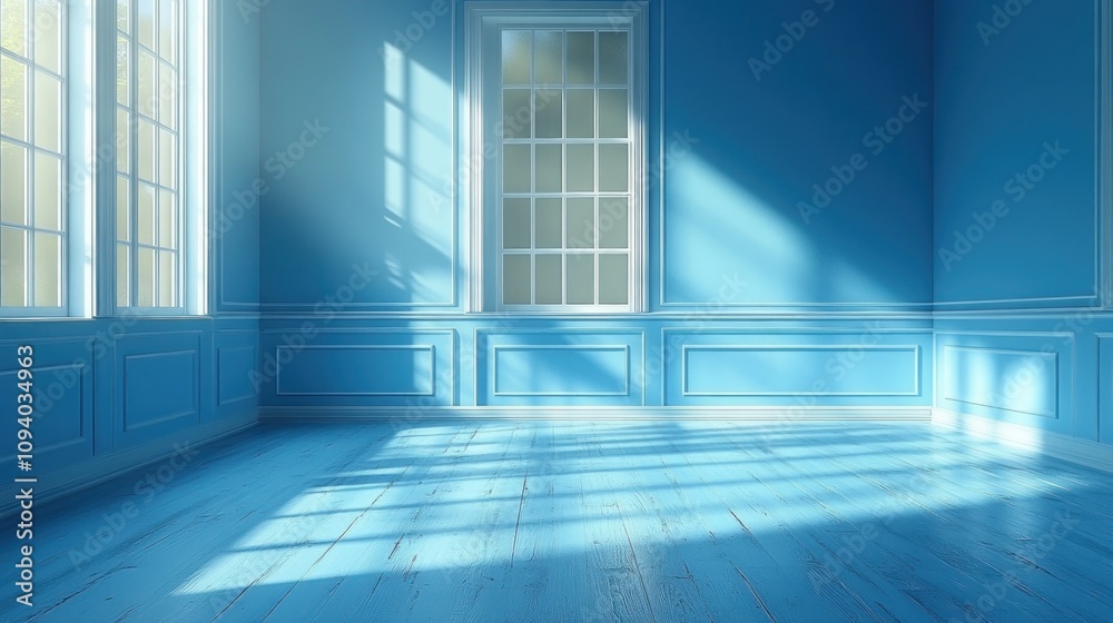 Obraz premium Blue Room with Sunbeams