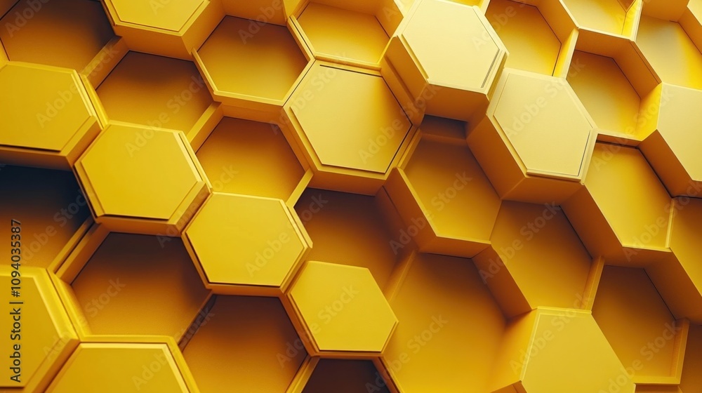 Abstract Yellow Hexagon Pattern Abstract Yellow Hexagon Pattern