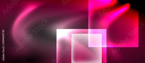 Dark neon colors with glass square shapes