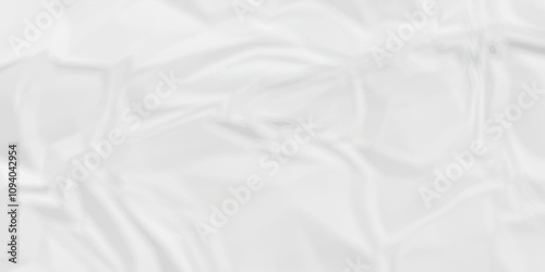 White old parchment cardboard paper crumpled pattern texture. Wrinkled white poster paper texture background.