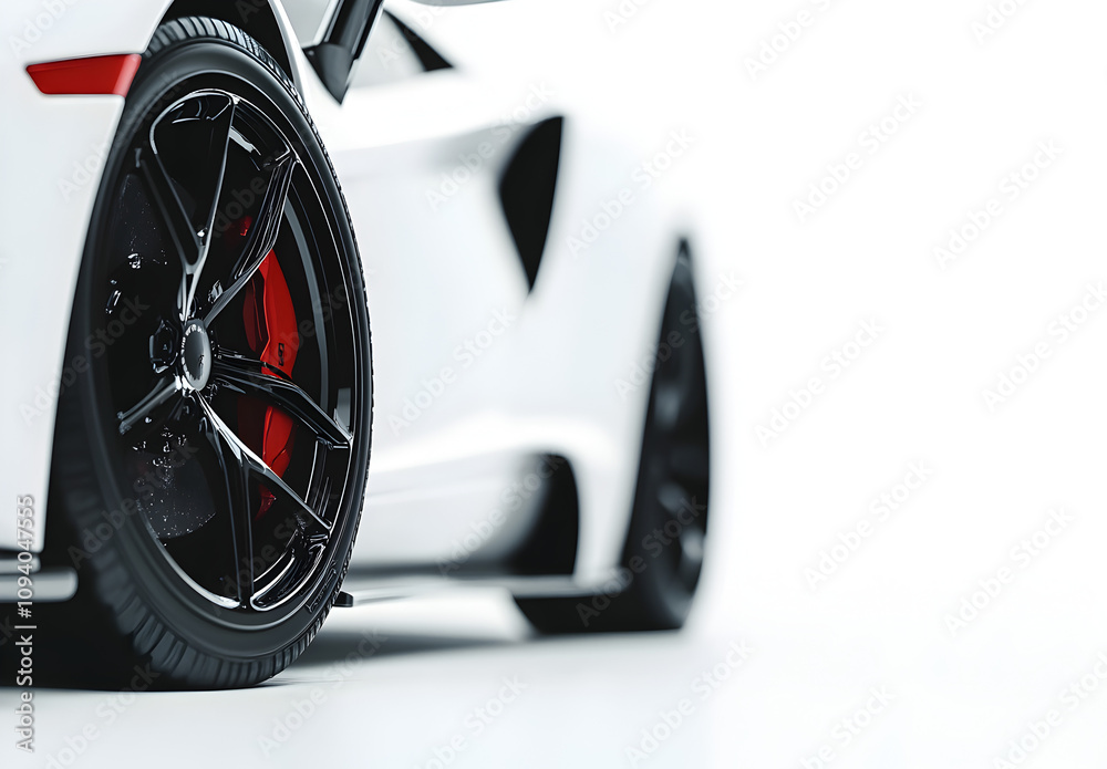 Generic and unbranded white sport car isolated on a white background Generic and unbranded white sport car isolated on a white background