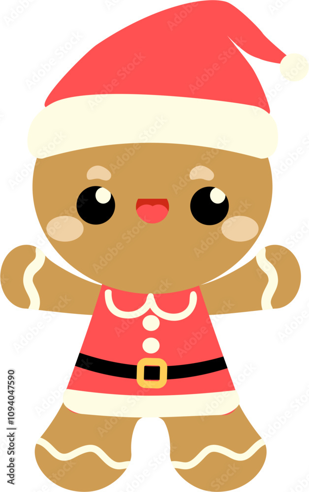 Cute happy rabbit bunny hare santa clause christmas elements cartoon hand drawn kawaii vector character Cute happy rabbit bunny hare santa clause christmas elements cartoon hand drawn kawaii vector character