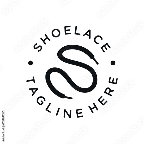 shoelace logo design, letter S vector icon concept