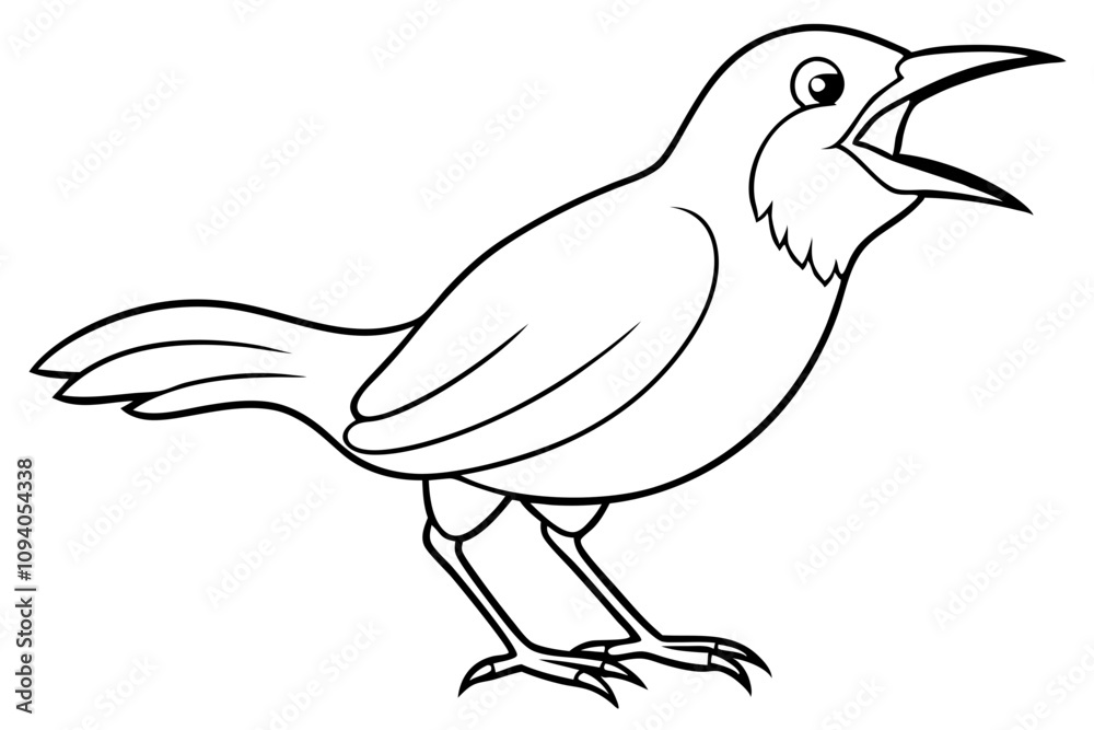 cute babbler bird white background vector art illustration cute babbler bird white background vector art illustration