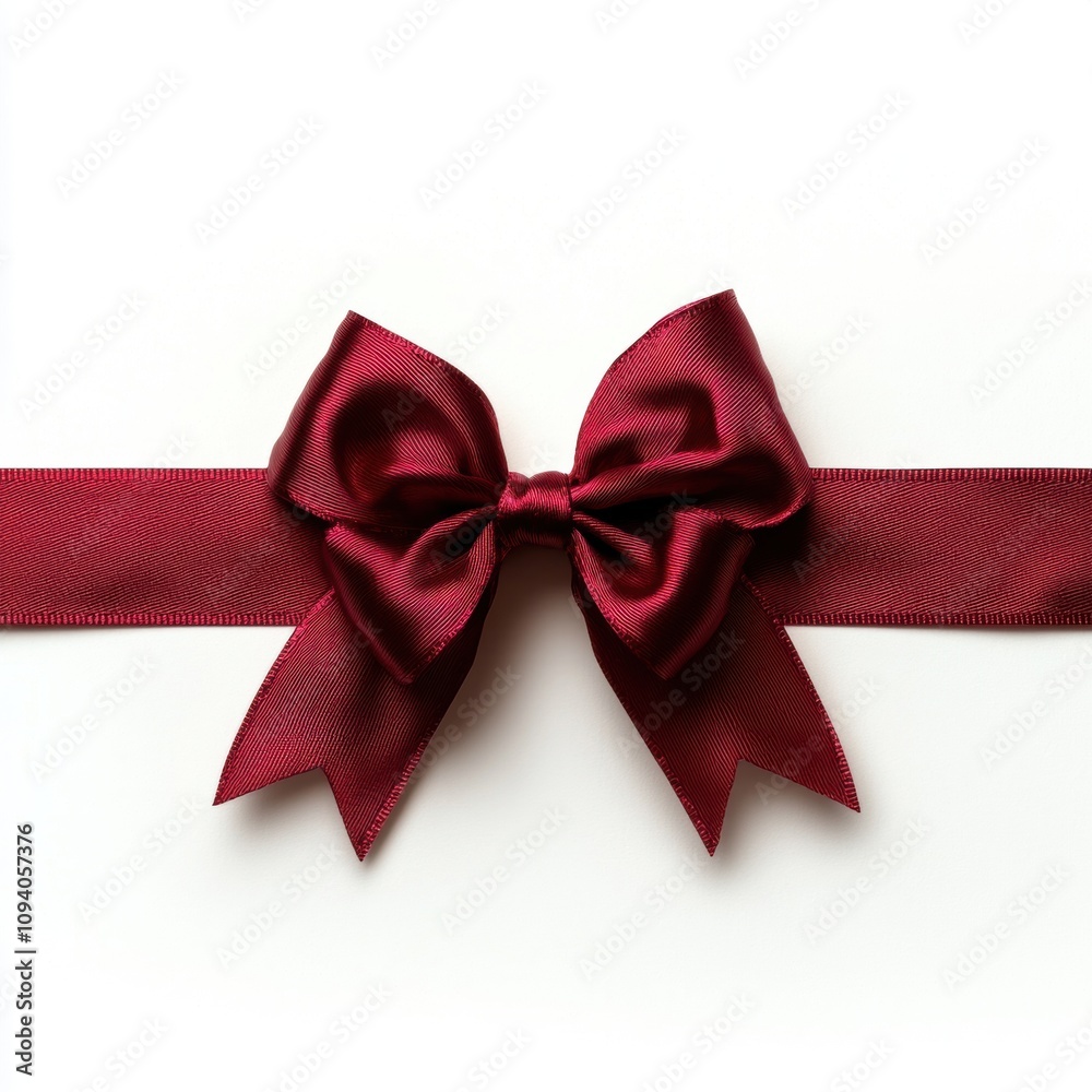 Elegant Burgundy Satin Ribbon Bow on a Plain Background Ideal for Gift Wrapping, Craft Projects, and Decorative Presentations for Various Occasions Elegant Burgundy Satin Ribbon Bow on a Plain Background Ideal for Gift Wrapping, Craft Projects, and Decorative Presentations for Various Occasions