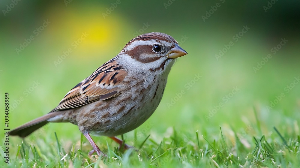 Bunting Bird in Springtime Garden: A Vivid Nature Photograph. AI Generated Bunting Bird in Springtime Garden: A Vivid Nature Photograph. AI Generated