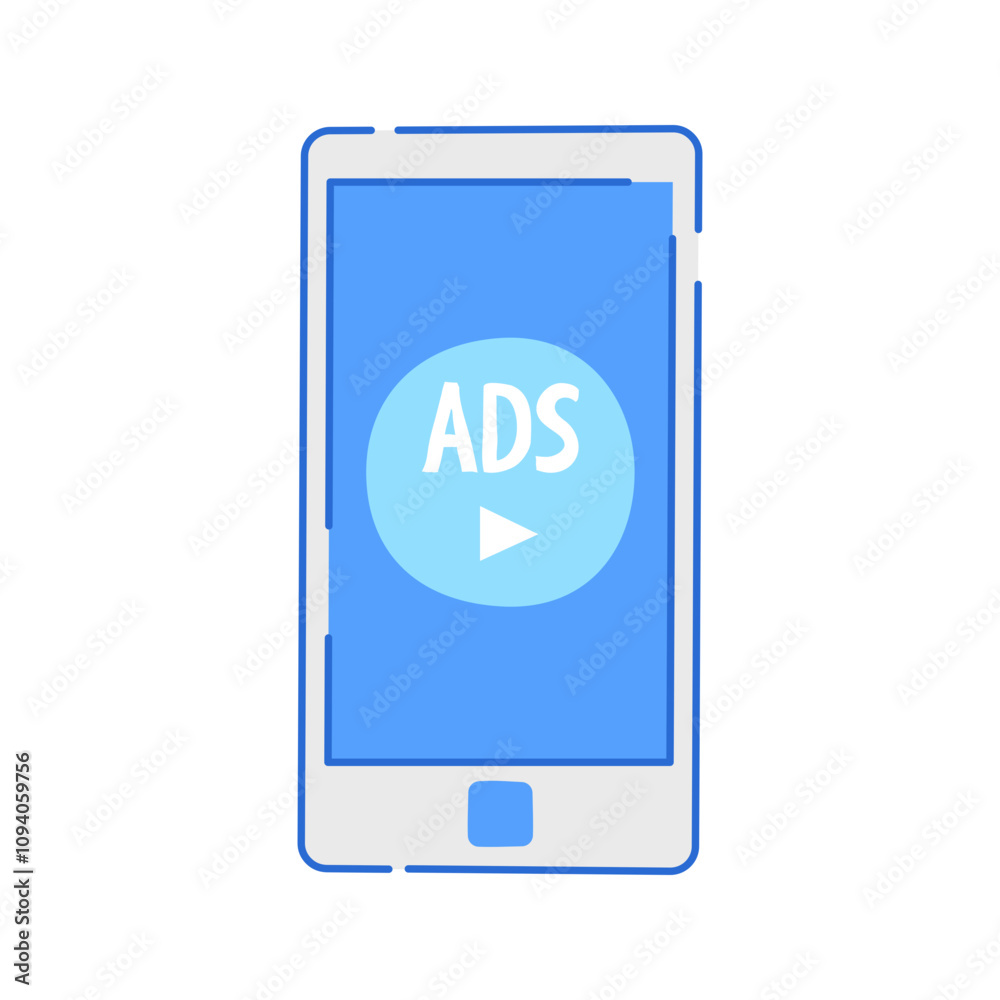 Smartphone Video Ad Icon Doodle Illustration, soft colour palette in Hand drawn style. Perfect for marketing, branding, or advertising projects. Smartphone Video Ad Icon Doodle Illustration, soft colour palette in Hand drawn style. Perfect for marketing, branding, or advertising projects.