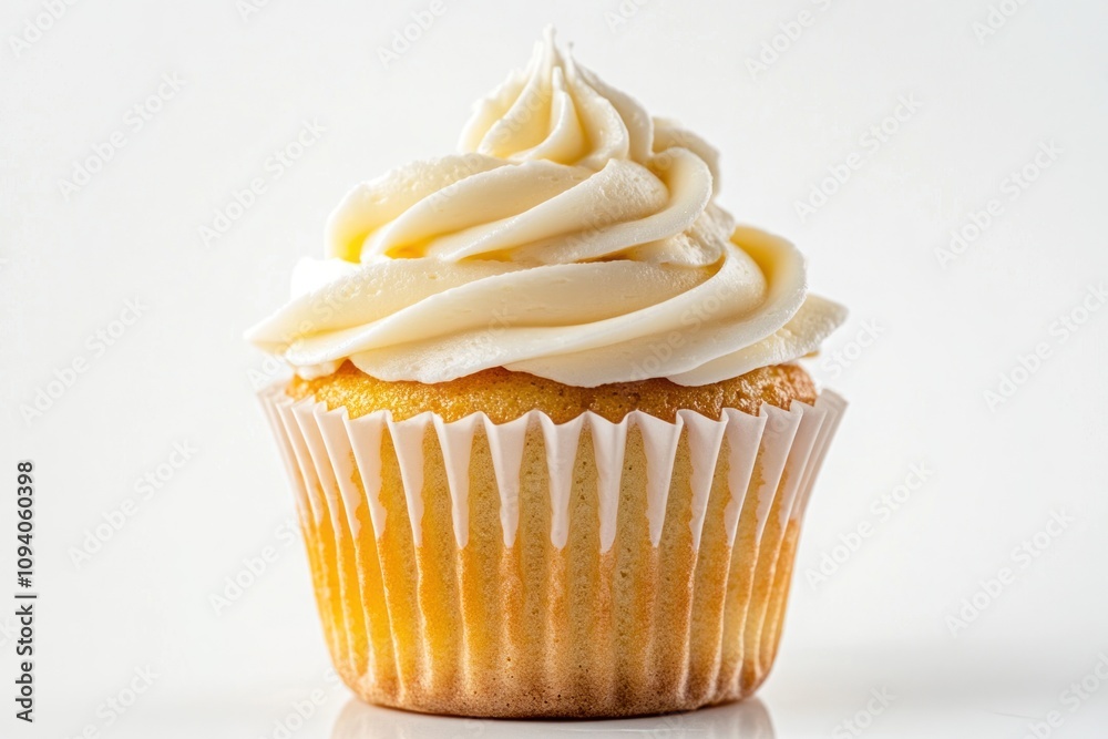 A delicious cupcake topped with creamy frosting, perfect for dessert or celebrations. A delicious cupcake topped with creamy frosting, perfect for dessert or celebrations.