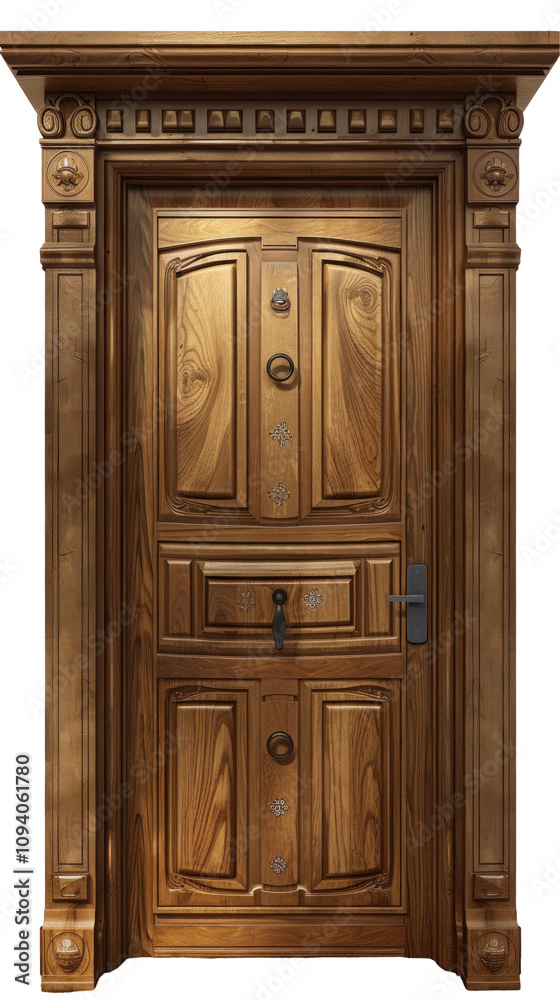 Ornate Wooden Door with Intricate Design Ornate Wooden Door with Intricate Design