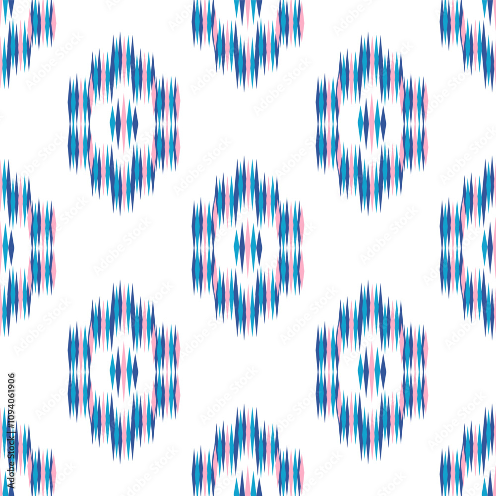 Ethnic ikat seamless pattern in tribal.Geometric design background texture in native American, Mexican, African, retro style.Aztec geometric folk culture art background.Boho abstract design for decor. Ethnic ikat seamless pattern in tribal.Geometric design background texture in native American, Mexican, African, retro style.Aztec geometric folk culture art background.Boho abstract design for decor.