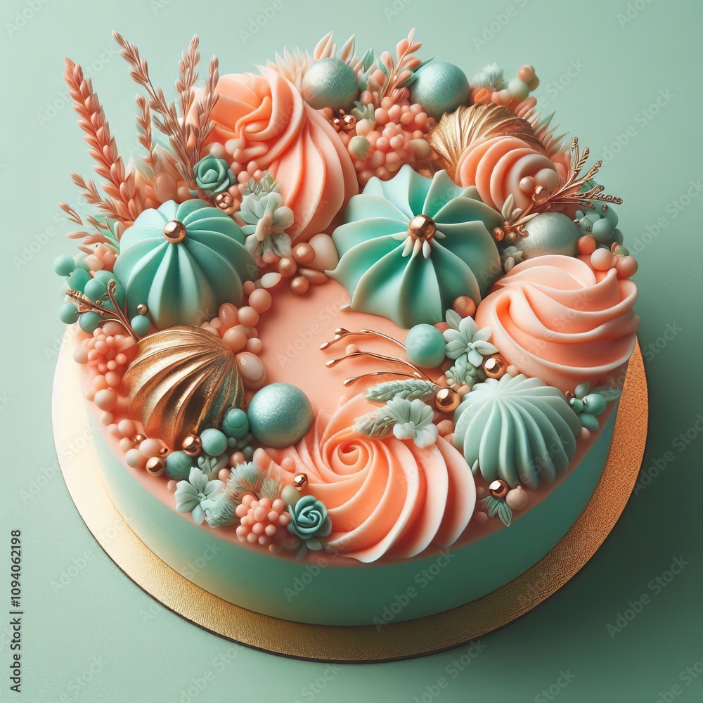 Peach Puff and Light Sea Green Peach Puff and Light Sea Green