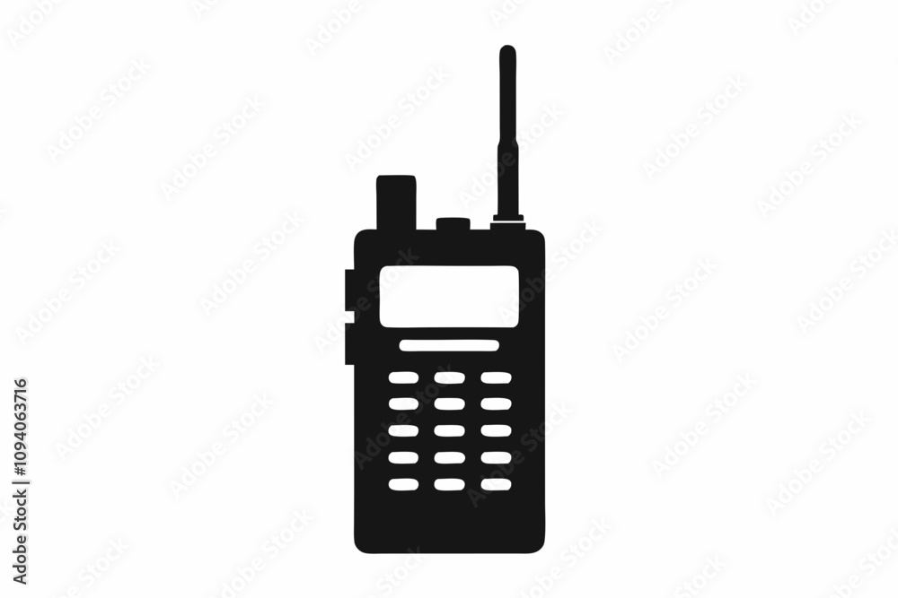 Walkie talkie silhouette vector, Walkie talkie icon Walkie talkie silhouette vector, Walkie talkie icon