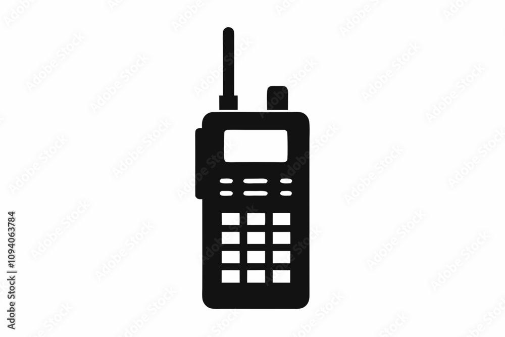 Walkie talkie silhouette vector, Walkie talkie icon Walkie talkie silhouette vector, Walkie talkie icon