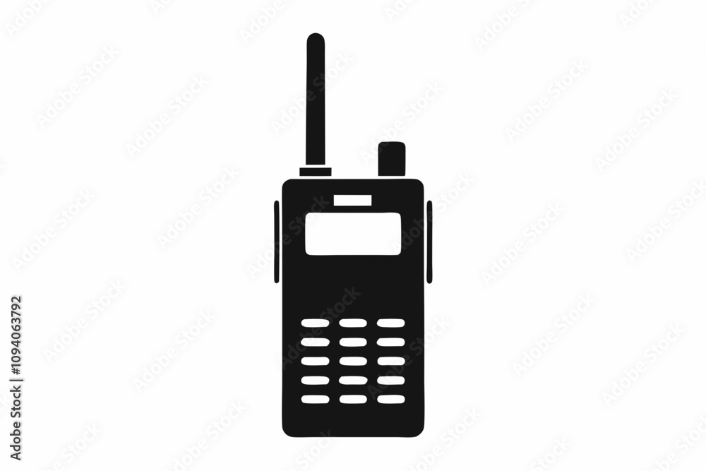 Walkie talkie silhouette vector, Walkie talkie icon Walkie talkie silhouette vector, Walkie talkie icon