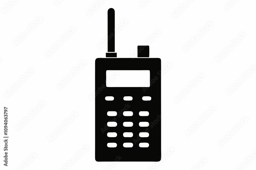 Walkie talkie silhouette vector, Walkie talkie icon Walkie talkie silhouette vector, Walkie talkie icon
