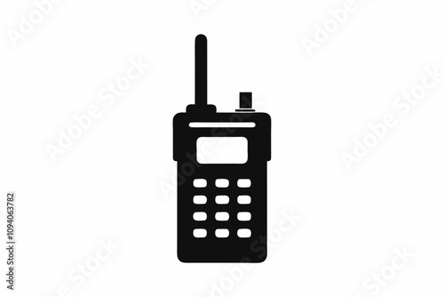 Walkie talkie silhouette vector, Walkie talkie icon