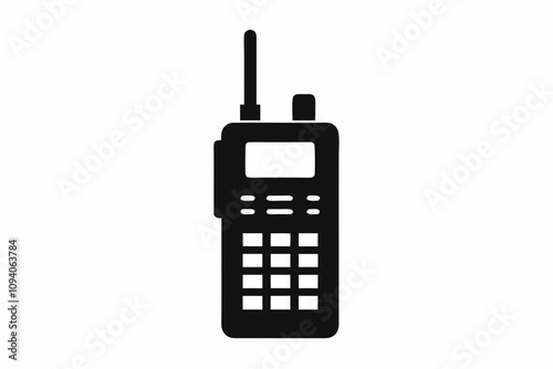 Walkie talkie silhouette vector, Walkie talkie icon