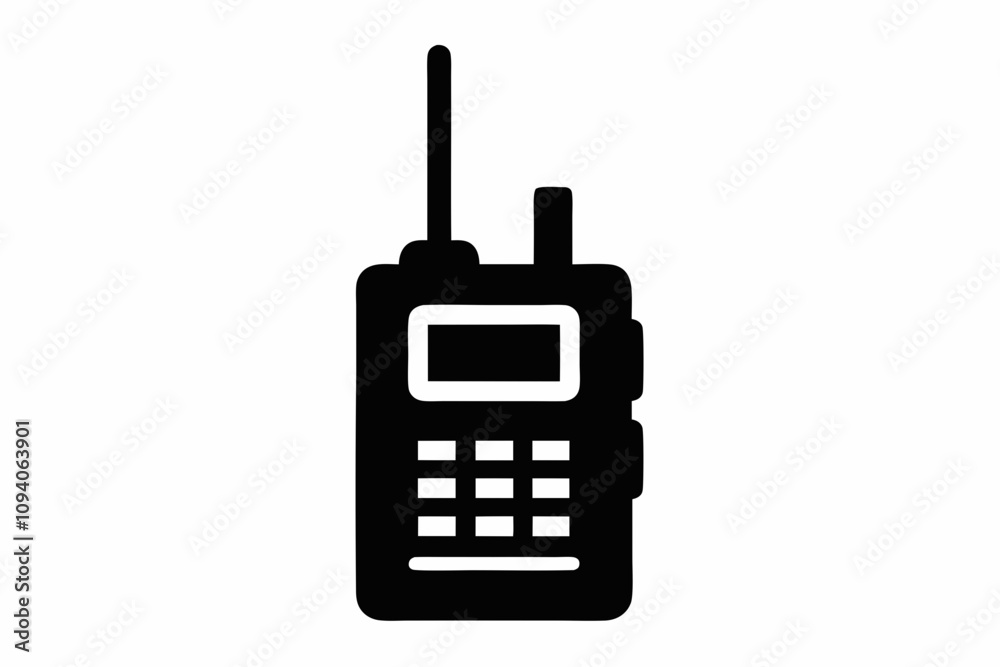 Walkie talkie silhouette vector, Walkie talkie icon Walkie talkie silhouette vector, Walkie talkie icon
