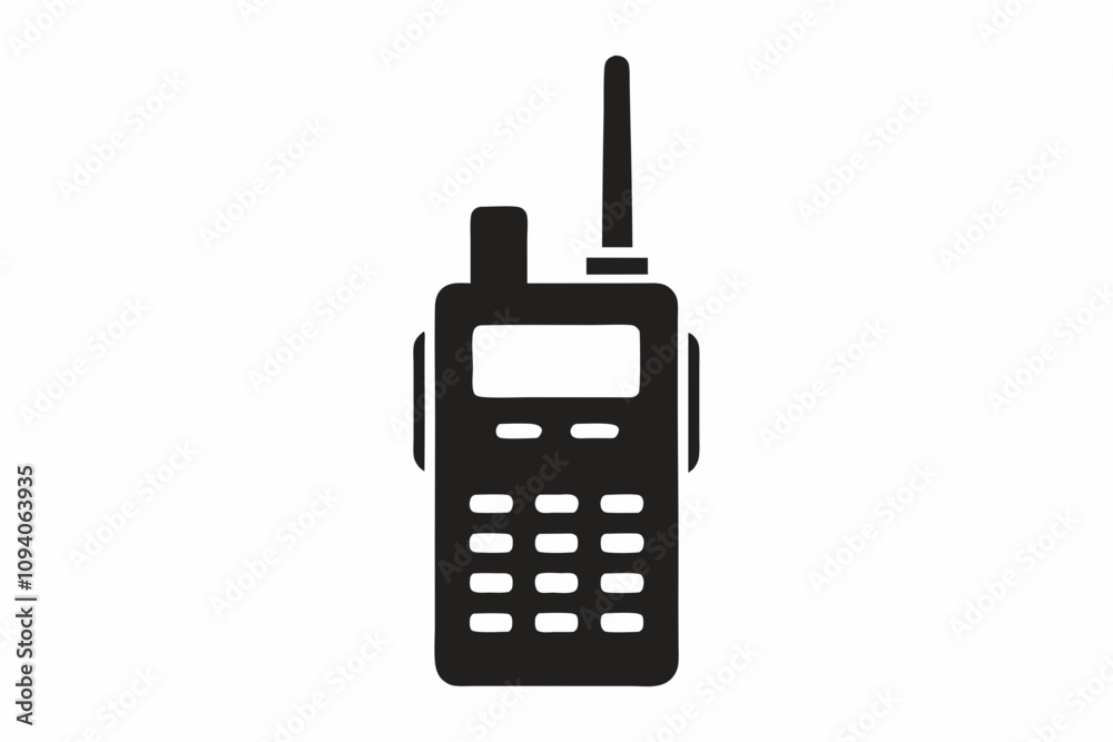 Walkie talkie silhouette vector, Walkie talkie icon Walkie talkie silhouette vector, Walkie talkie icon