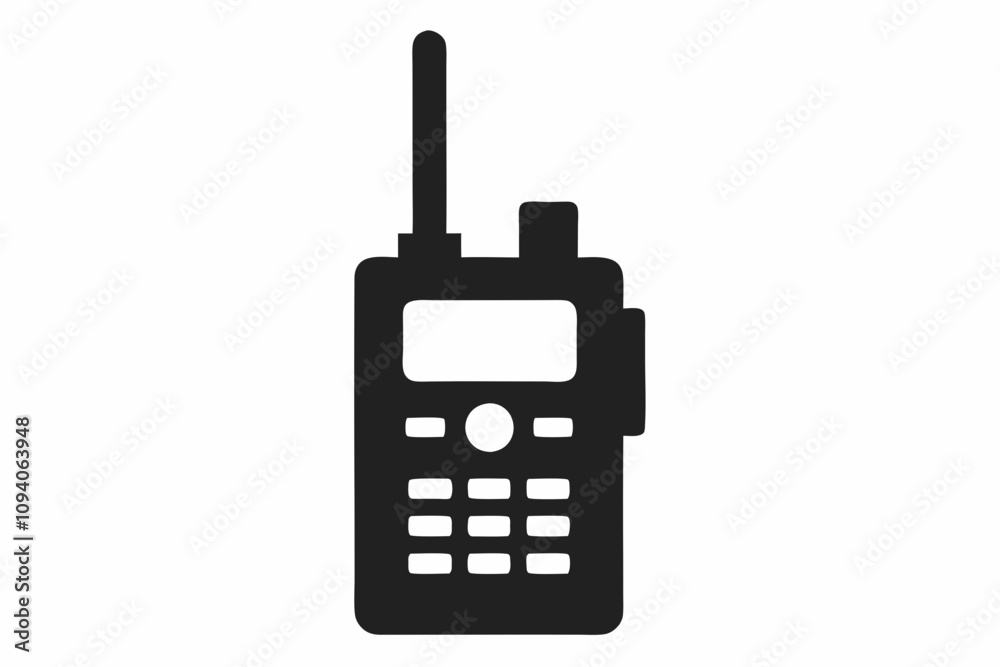 Walkie talkie silhouette vector, Walkie talkie icon Walkie talkie silhouette vector, Walkie talkie icon