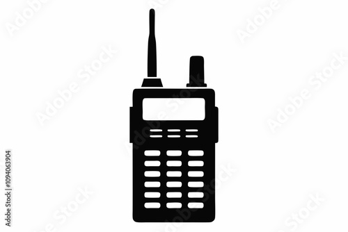 Walkie talkie silhouette vector, Walkie talkie icon