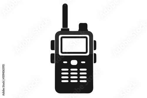 Walkie talkie silhouette vector, Walkie talkie icon