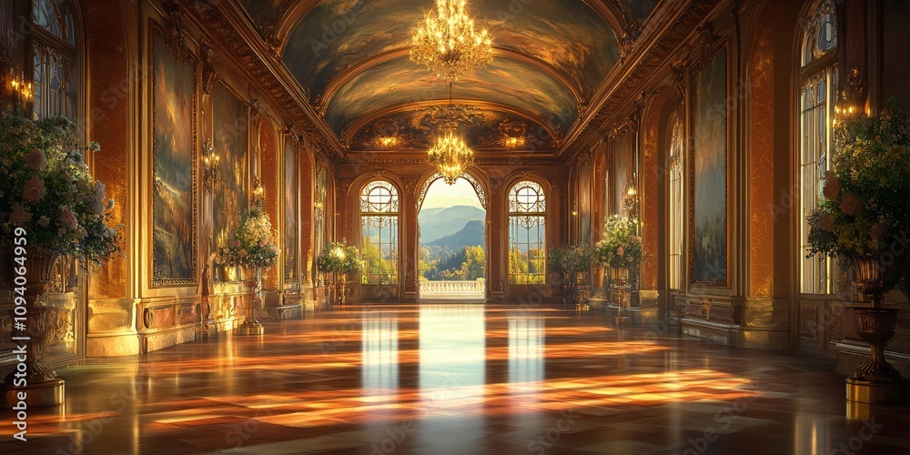 Obraz premium palace corridor