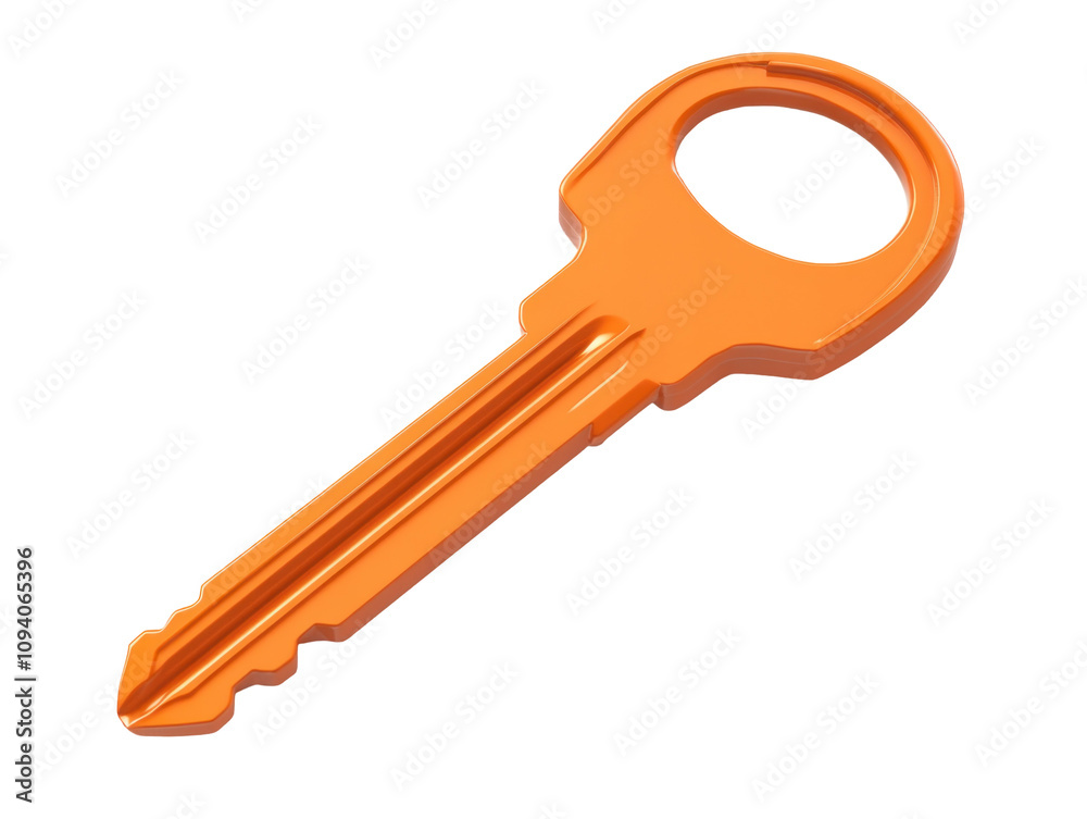 Bright Orange Key on transparent background Bright Orange Key on transparent background