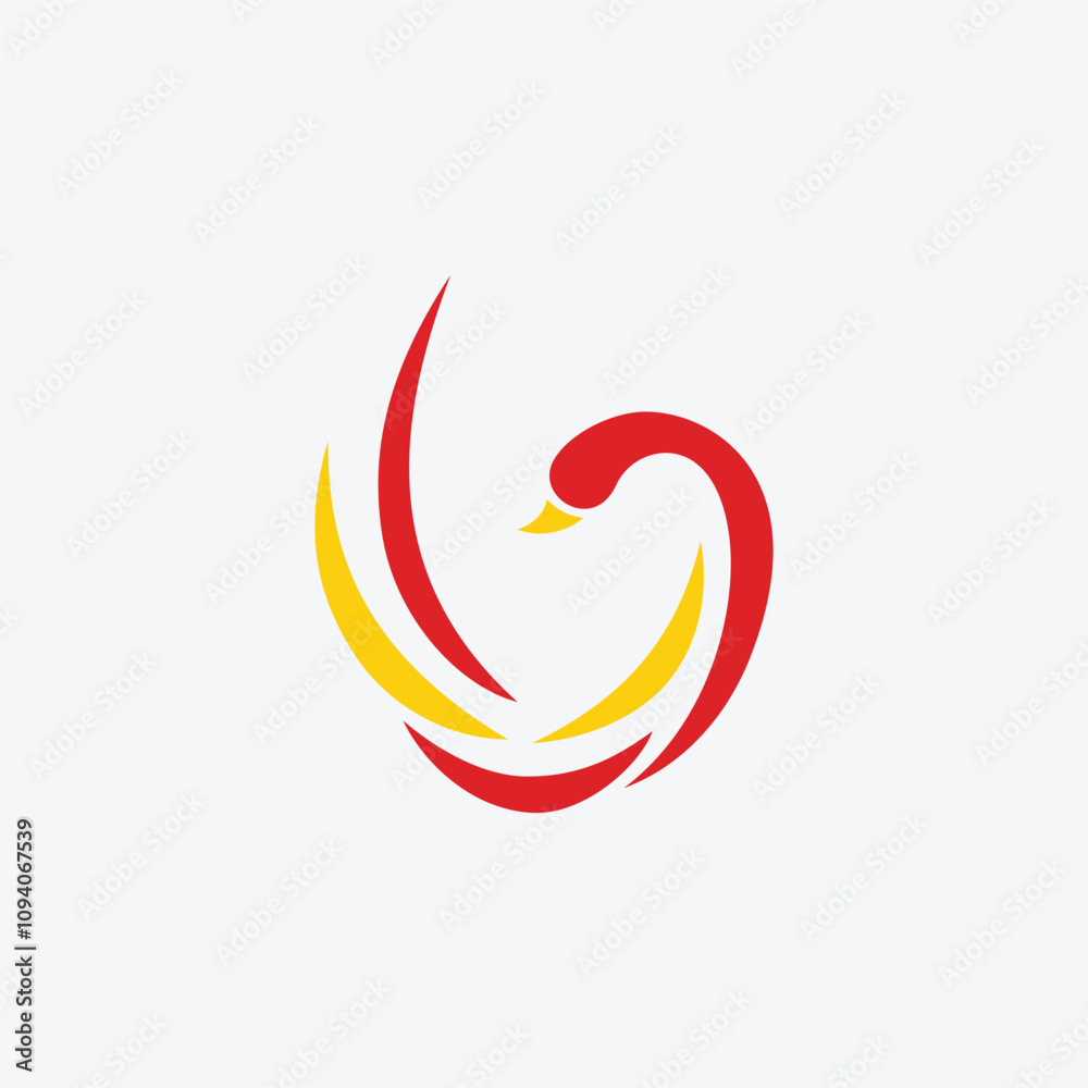 Minimalist Modern Swan Logo Vector Illustration Minimalist Modern Swan Logo Vector Illustration