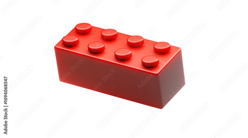 Bright Red Building Block for Creative Play Bright Red Building Block for Creative Play
