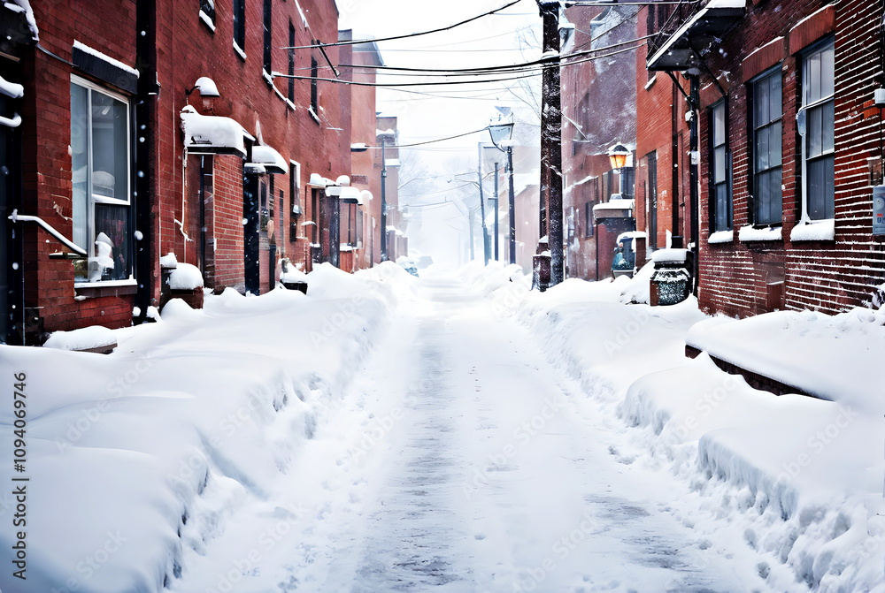 Fototapeta premium street in winter