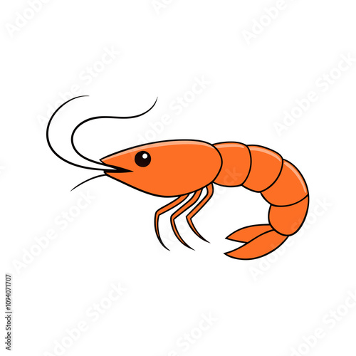 Domestic shrimp vector illustration