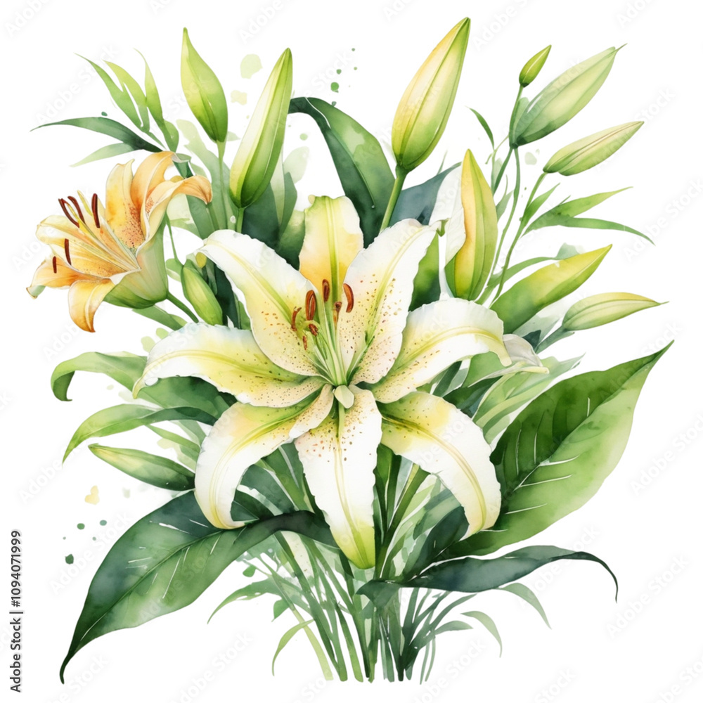 Obraz premium Delicate White Lilies