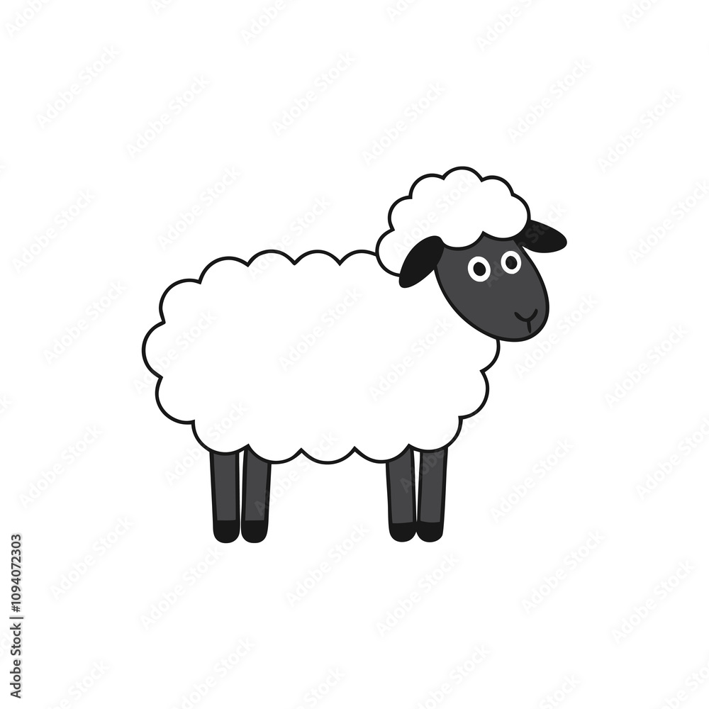 Suffolk sheep vector illustration Suffolk sheep vector illustration