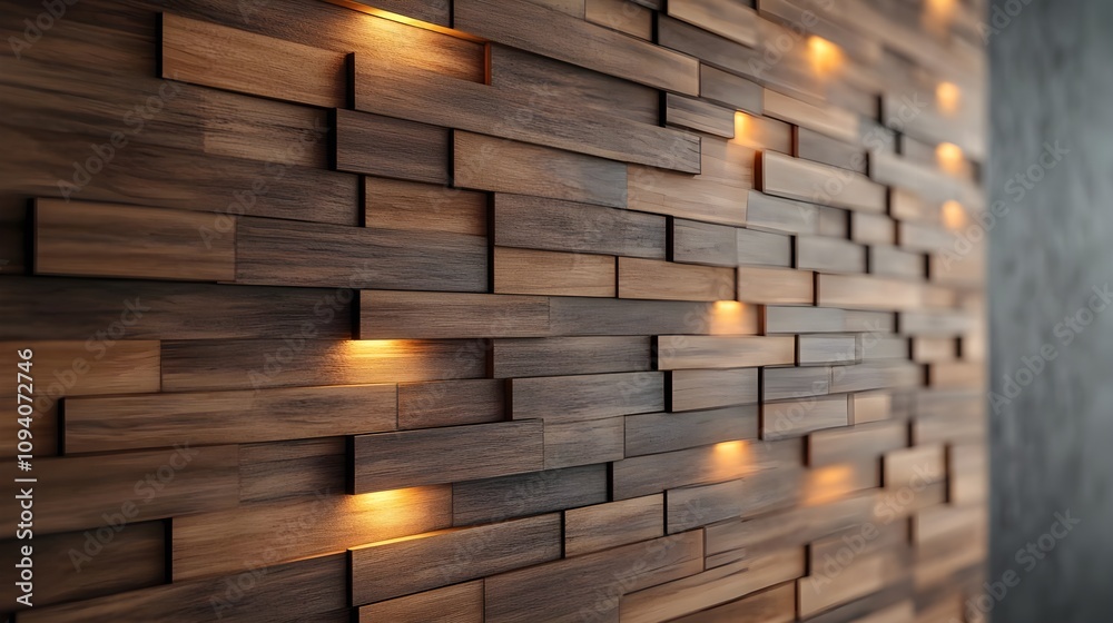 Illuminated Wooden Wall Panel