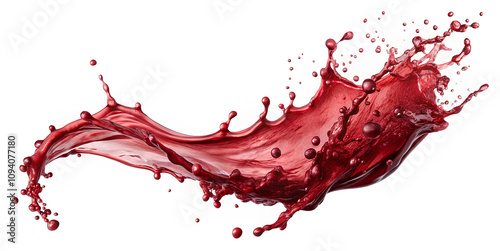 Red wine splash pattern isolated on white background