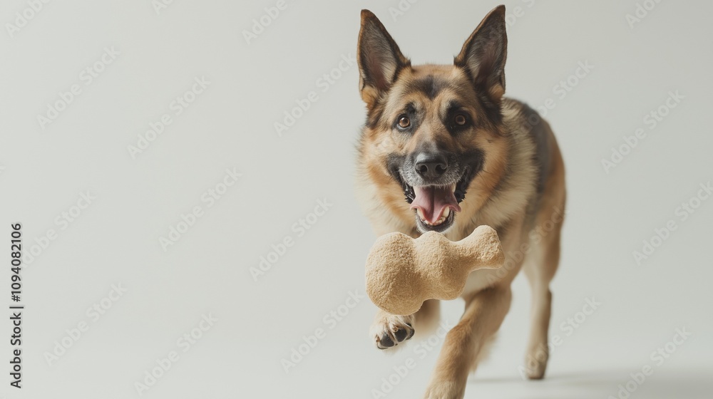 friendly German dog on white background friendly German dog on white background