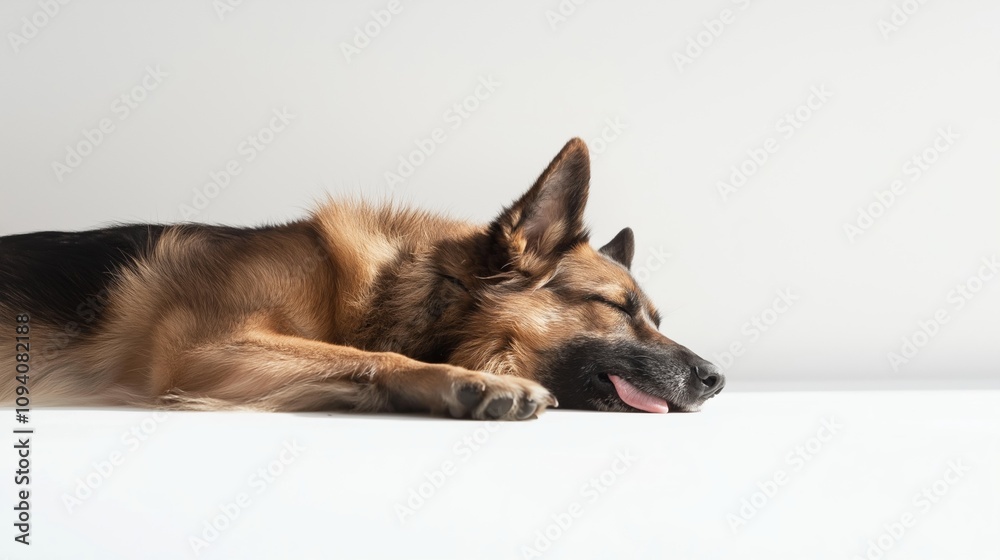 friendly German dog on white background friendly German dog on white background