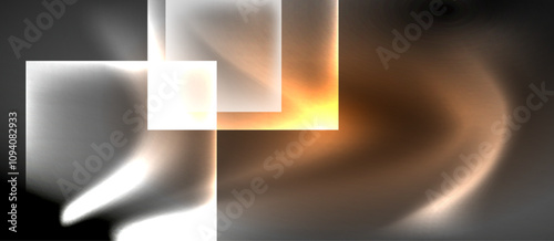 Dark neon colors with glass square shapes