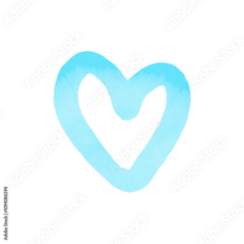 blue heart isolated on white