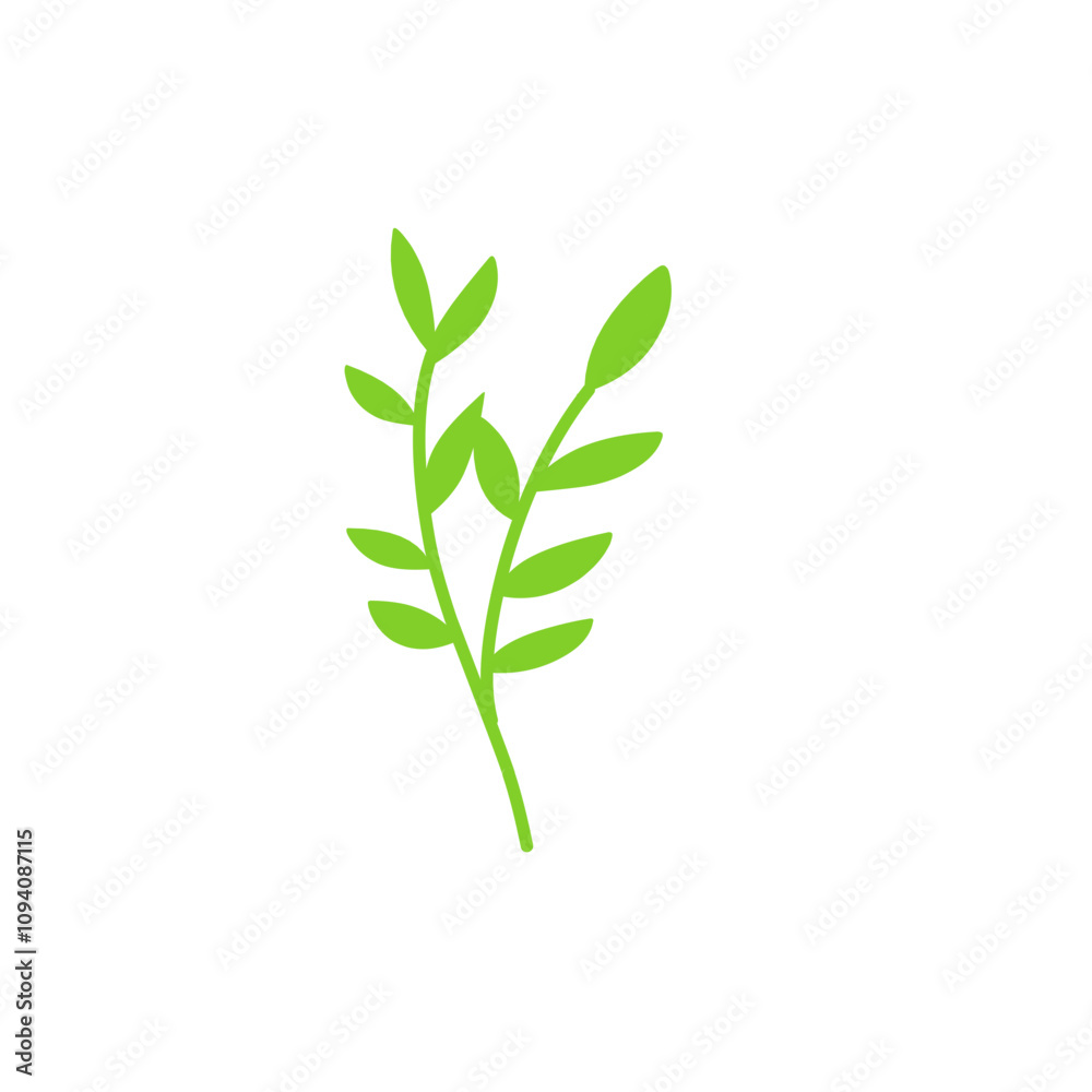 decorative leaf branch decorative leaf branch
