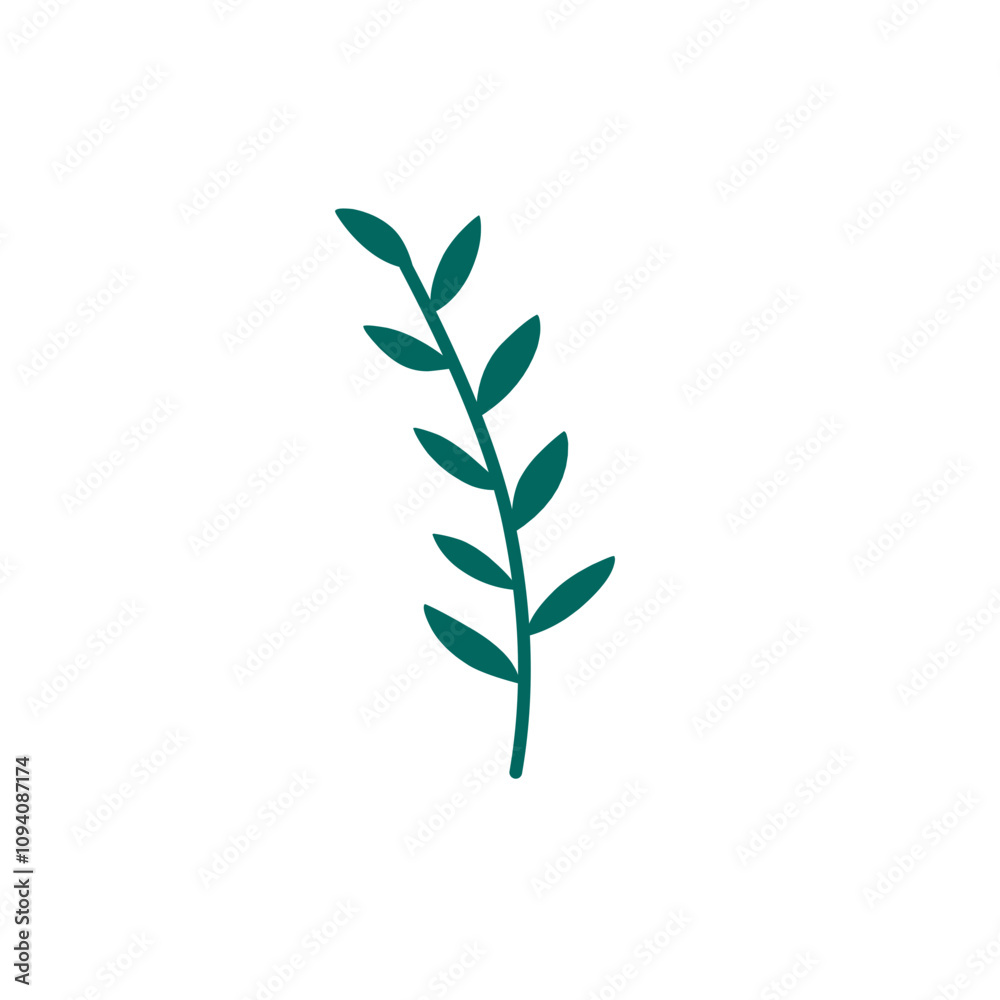 decorative leaf branch decorative leaf branch