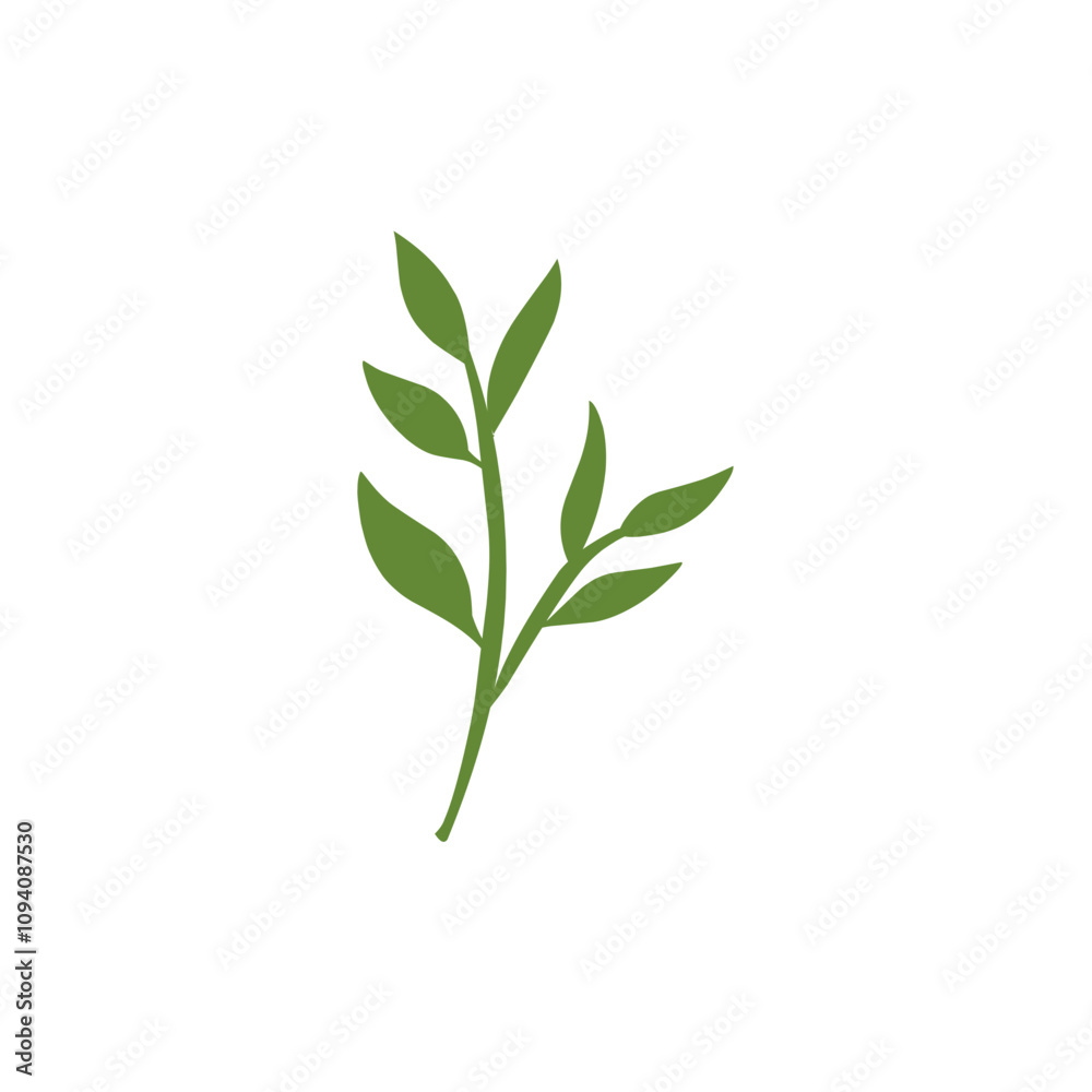 decorative leaf branch decorative leaf branch