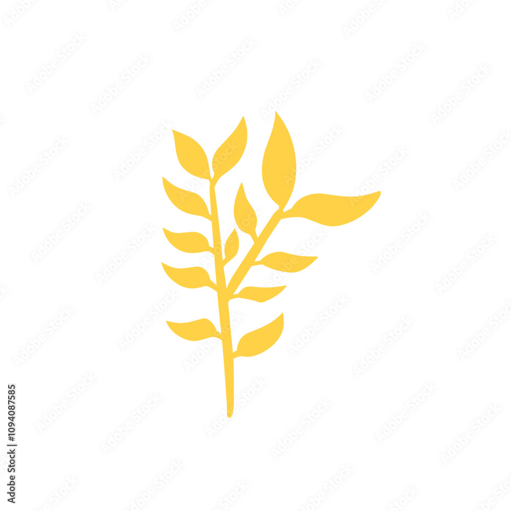 decorative leaf branch decorative leaf branch