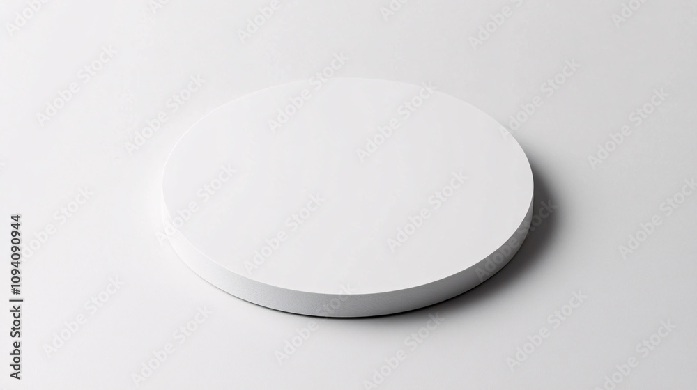 white round platform minimalist product display mockup 3d render white round platform minimalist product display mockup 3d render
