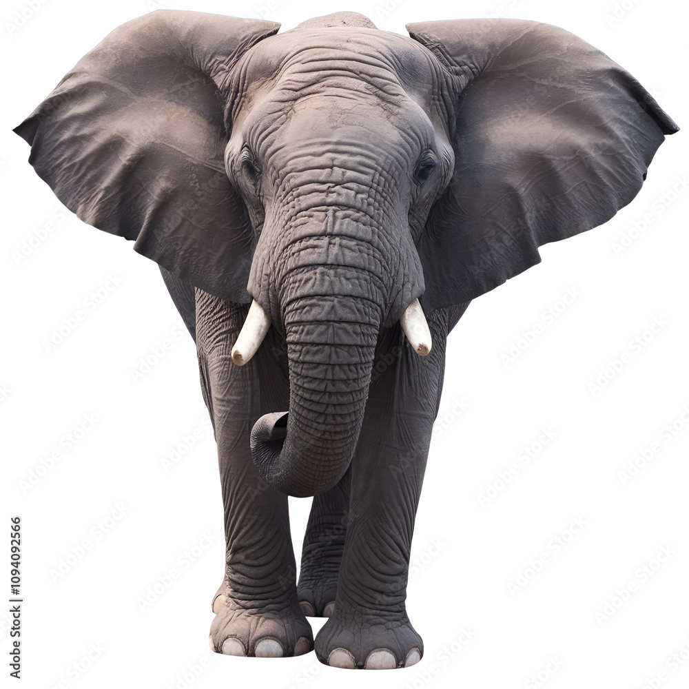 Obraz premium An elephant isolated on a transparent background
